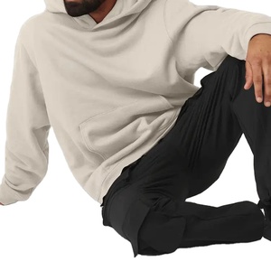 Sweat-shirts à capuche en molleton 100% coton pour hommes, de qualité supérieure, en gros, personnalisés, à épaules tombantes, avec poche - Product Image 3