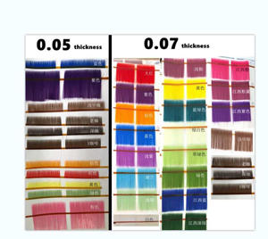 Pestañas Coloridas Meecil para OEM/ODM, Pestañas de Fibra de Grado Profesional para Salón, Paquete a Granel de Colores Mixtos - Product Image 6