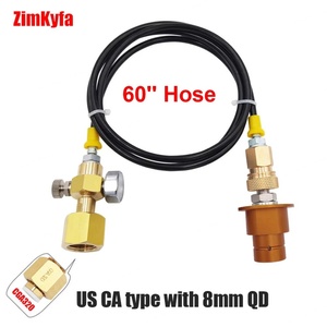 1.5M Brass <b>Quick</b> <b>Connector</b> Air Hose for SodaStream Terra DUO to External CO2 Tank Adapter (Gold/Purple 2000PSI) - Product Image 4