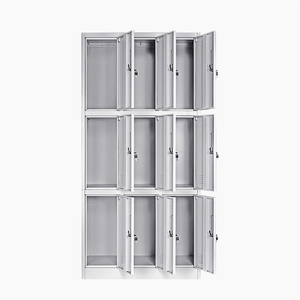 Armoire de rangement métallique moderne à 9 compartiments, démontable, pour atelier, personnel, vestiaire de salle de sport - Prix abordable - Product Image 3