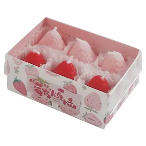 Wholesale candle gift with simulated strawberry shaped small strawberry scented candles