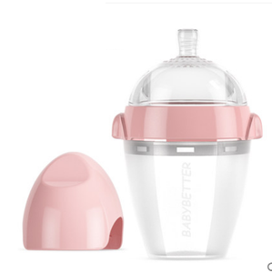 <span class=keywords><strong>Biberon</strong></span> en silicone doux au toucher, plus proche de la nature, tétine à débit lent semblable à un sein, anti-coliques, résistant aux taches et aux odeurs - Product Image 4