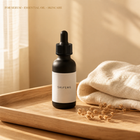 Flacon compte-gouttes noir mat en gros 30ml 50ml, contenant en verre pour huiles essentielles, flacon compte-gouttes en verre pour sérum et essence avec logo personnalisé
