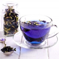 Thé aux fleurs de pois papillon bleu pour café, bar, boutique de boissons, impression personnalisée, vente en gros, en vrac