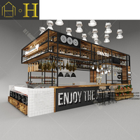 Café Design d'intérieur Café centre commercial Kiosque rotatif café vitrine affichage