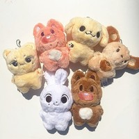 Peluche E 13CM Mignonne de Personnage d'Idole, Jouet Confortable en Forme d'Animal avec Rembourrage en Coton PP et Polyester