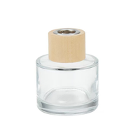 50ml pour Reed Diffuseur Bouteille Vide Parfum Rechargeable avec Bouchon En Bois et Rotin Bâton Bouchon À Vis D'étanchéité Emballé dans Carton