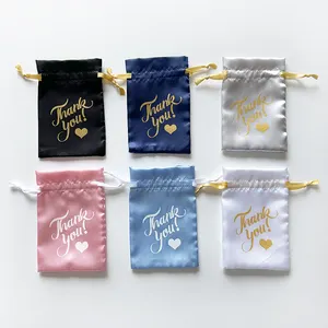 Best-seller Silk Drawstring Dia das Mães presente sacos cetim doces presentes bolsa 4x6 polegadas