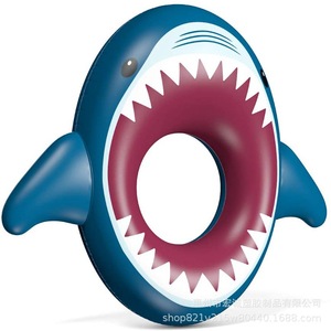 Bouée gonflable en forme de requin pour adultes, jouet de piscine, équipement de divertissement pour aire de jeux aquatique - Product Image 2