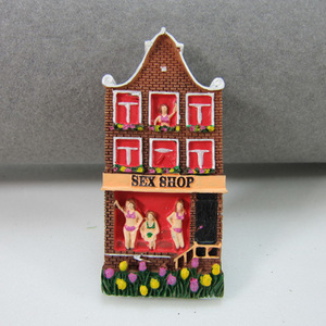 Aimant de réfrigérateur 3D personnalisé en résine UV, impression ou peinture à la main, souvenir néerlandais, maison de tulipe, boutique d'halloween, aimants pays-bas - Product Image 3