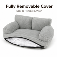 Lit pour animaux de compagnie en velours chaud, moderne, uni, grand format, amovible, lavable, toutes saisons, canapé pour animaux, villa pour chat, vente en gros