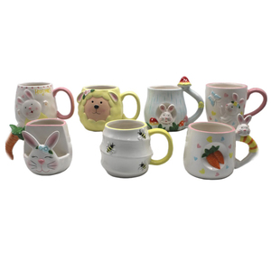 Hand Painted Ceramic Rabbit <strong>Mugs</strong> <strong>Easter</strong> <strong>Mug</strong> Decoration Ceramic coffee <strong>Mug</strong> with Handle - Product Image 6