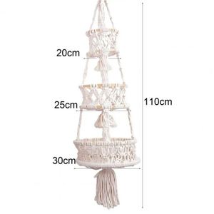 Cestas Colgantes de Mimbre para <span class=keywords><strong>Macetas</strong></span>, Decoración de <span class=keywords><strong>Pared</strong></span>, 4 Piezas, para Terrazas, Garaje - Product Image 5