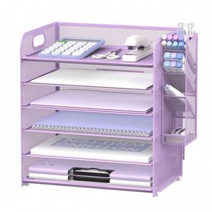 5 Tier Desk <b>Organizer</b> with Handle & Removable Pen Holders Mesh Paper/<b>File</b> <b>Organizer</b> for Desk, Paper Letter Tray <b>Organizer</b> - Product Image 1