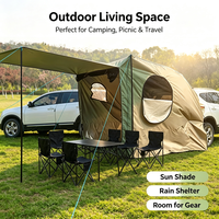 Tente de camping extérieure en gros pour SUV et fourgonnette avec auvent étendu, imperméable, pour hayon de voiture