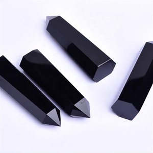 מגדל קריסטל אובסידיאן שחור טבעי לסיטונאות, למדיטציה, ריפוי, פנג שואי, טיפול בצ'אקרות רוחניות - Product Image 4