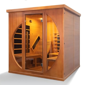 Healthy Keeper 2-Personen Liegesessel Heim-Infrarotsauna aus Massivholz mit Oberlichtfenstern 5 Jahre Garantie - Product Image 1