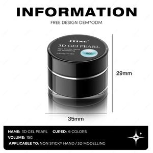 JTING Nouveau Gel 3D Perlé Non Collant 6 Couleurs Populaire pour Modélisation Manuelle OEM/ODM Conception Gratuite Fournitures en Gros pour Nail Art - Product Image 2