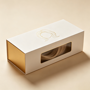 Wholesale Luxury Wig Boxes Custom Logo Packaging <b>Box</b> Eco Friendly Rigid Paperboard Coated Paper <b>Box</b> for Hairpiece - Product Image 1