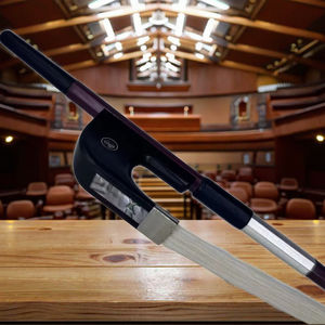 Archet professionnel pour étudiant, style <span class=keywords><strong>allemand</strong></span>, fait main, intermédiaire, pour basse et <span class=keywords><strong>violoncelle</strong></span>, en bois de brésil, MiaoSenGuang ZWB10 - Product Image 4