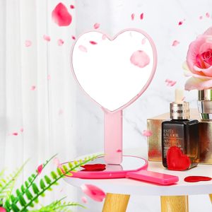 Custom Logo Heart-Shaped Compact Portable Personalized Beauty Cosmetic Mirror Tools <b>Pocket</b> Hand Single-Sided Makeup Mirror - Product Image 3