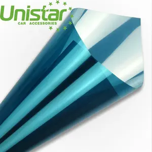 Unistar una visión verde plata edificio azul de vidrio de ventana protectora película de tinte anti-arañazos de seguridad de película reflectante