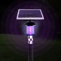 Lámpara Solar Antimosquitos, Trampa con Atrayente para Insectos, Lámpara Ecológica para Jardín