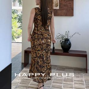 Robe fourreau à imprimé floral Happy Plus, col en V, grande taille, nouvelle collection automne 2025 pour femmes, N8803 - Product Image 5