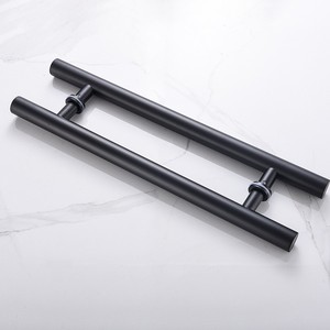 Porte épaissie, verre noir sablé, grand siège tubulaire rond, moderne et simple - Product Image 2