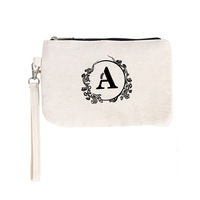 Pochette zippée en toile imprimée, petite sacoche de rangement portable pour téléphone, clés, rouge à lèvres et pièces de monnaie, logo personnalisé