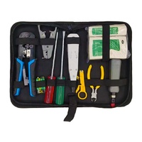 Ensemble personnalisé TGS Kit de sertissage Cat5e Ensembles d'outils de réseau comprenant un testeur de câble réseau pour les professionnels du réseau