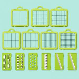 Mandoline multifonction W001 22-en-1 pour légumes, râpe à carottes avec panier de drainage et poignée, vente en gros - Product Image 6