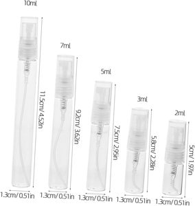<b>Empty</b> 2-10ml Clear Mini Eco-friendly Square Pump Sprayer Mist Vial Sample <b>Spray</b> Glass Perfume <b>Bottle</b> for Skin Care Serum - Product Image 4
