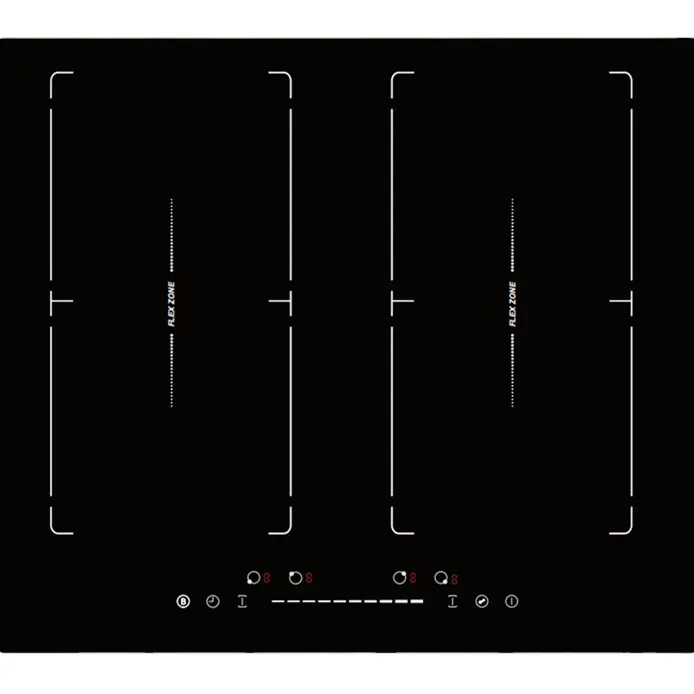 4-Zone Elektrische Inductiekookplaat Keramische Paneel Voor Fornuis Huishoudelijk Gebruik Vrije Zone Voor Hete Toepassingen