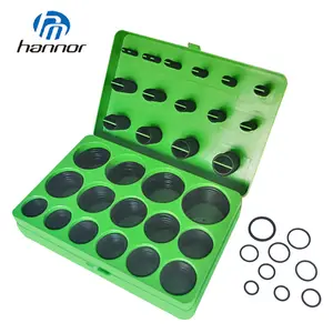 Negro 5D verde caja de 30 tamaños 382 piezas o-anillo hidráulico de aceite del inyector de calentador de agua mecánica nitrilo NBR caucho o anillo de sello kit