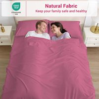 Ensemble de draps en microfibre Softan Queen Size 4 pièces, confortable, poches profondes, sans attaches, lavable en machine, taies d'oreiller rose vif