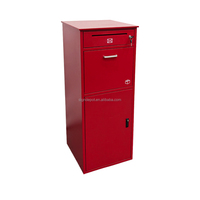 Boîte à colis intelligente en métal moderne de grande taille pour l'extérieur, antivol, avec serrure intelligente, boîte aux lettres autoportante pour colis et courrier