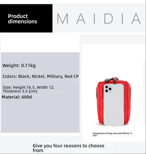 <span class=keywords><strong>Sac</strong></span> <span class=keywords><strong>de</strong></span> taille tactique portable <span class=keywords><strong>de</strong></span> petite taille pour les amateurs <span class=keywords><strong>de</strong></span> sports <span class=keywords><strong>de</strong></span> plein air, accessoire Molle pour la randonnée, rangement divers, EDC - Product Image 6