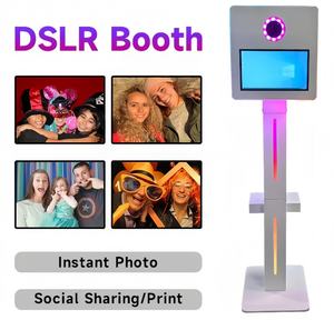 Coque de photomaton numérique T12 LED en métal blanc avec écran LCD, filtre Glam et support pour appareil <span class=keywords><strong>photo</strong></span> reflex numérique - Product Image 3