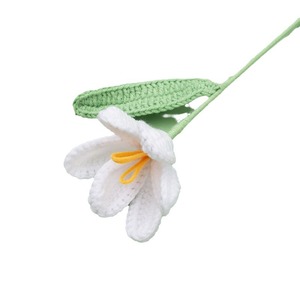 Fleurs de tulipes ouvertes transfrontalières finies, fleurs tricotées, fleurs artificielles faites à la main, fleurs au crochet pour la Saint-Valentin et la fête des Mères - Product Image 5