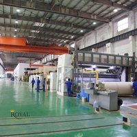 Usine de fabrication de pâte à papier (ligne de finition) contrôlée par PLC Royal pour ligne de production de papier kraft 600T/J, production de papier d'emballage 380V