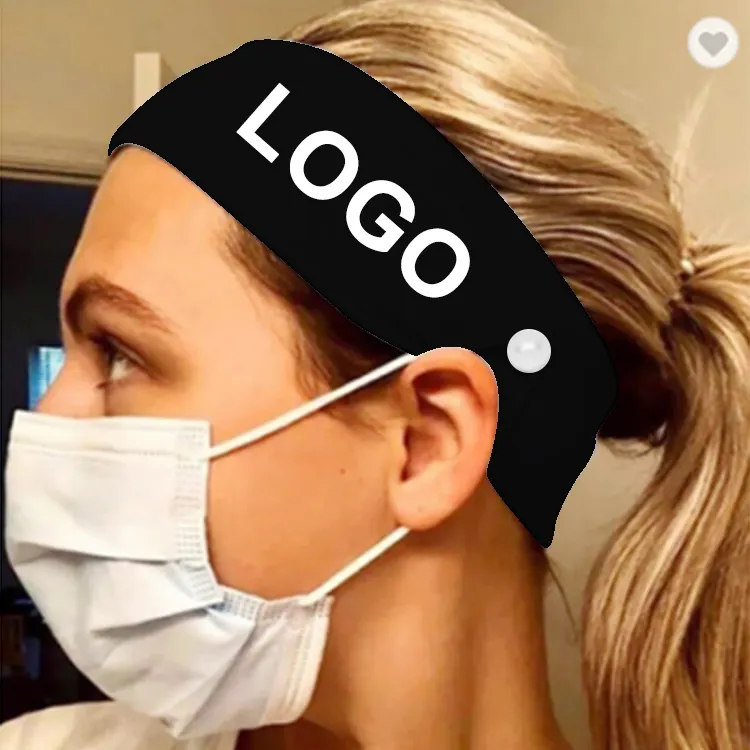2022 사용자 정의 도매 패션 운동 야외 병원 Mountable 간호사 액세서리 머리띠 버튼