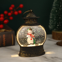 Lumière LED ovale à injection d'eau de Noël, directement de l'usine, en plastique, fonctionnant sur piles, veilleuse, décoration d'intérieur, cadeau créatif