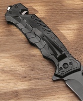 Couteau pliant compact EDC, lame en acier avec clip, coupe-ceinture de sécurité, brise-vitre, couteau multifonction pour la chasse en plein air, le camping