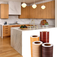 Plafond extensible en PVC auto-adhésif de longue date Films décoratifs en papier de bois moderne frais PE opaque teinté en rouleau pour porte de maison
