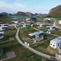 Maison modulaire de qualité supérieure 2 chambres à coucher Maisons préfabriquées Petite capsule préfabriquée avec balcon Chambre à coucher Maisons en conteneur