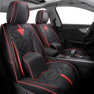 Capas de assento de carro de couro universal, conjunto completo de luxo, interior automotivo, feito sob encomenda, pu/pvc, capas de assento de carro