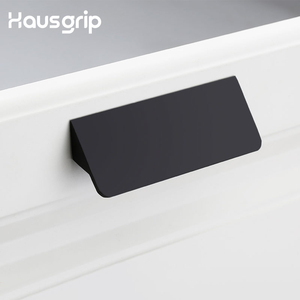 Hausgrip Tirador de aluminio contemporáneo y minimalista oculto para cajones de mesitas de noche, herrajes para el hogar, tirador para puertas de armarios y vitrinas - Product Image 1