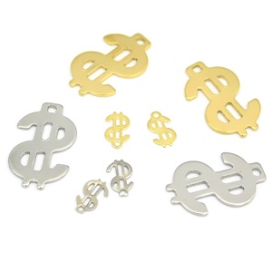 Stainless Steel Us Dollar Symbol Pendant Gold And Silver Color Jewelry Findings For <b>Necklace</b> Making 10Pcs Bag Pack - Product Image 3