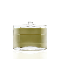 Vente en gros d'échantillons gratuits de flacons de parfum en verre de luxe à fond épais et de forme ronde de 100 ml avec atomiseur